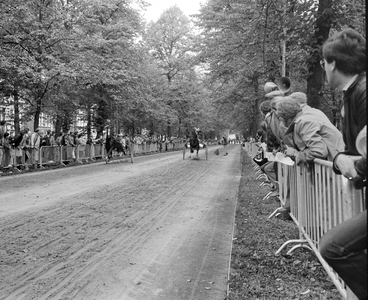 103061 Afbeelding van de kortebaandraverij op de Maliebaan te Utrecht ter gelegenheid van de viering van het 10e ...